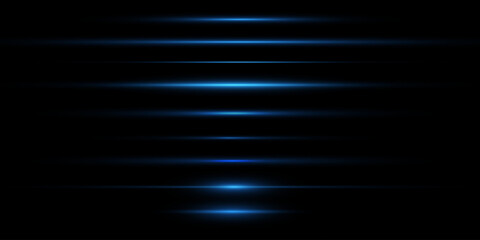 Cyan Glowing Neon Motion Lines and Light Blue Abstract Trails. Shine Effect with Starburst, Sunshine Beam, Glow Wave and Isolated Transparent Light Overlay for Futuristic or Tech Design