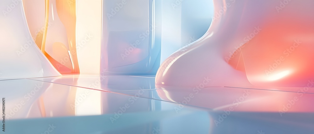 Poster virtual workspace for global with abstract reflections