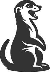 Cute animal meerkat vector isolated silhouette