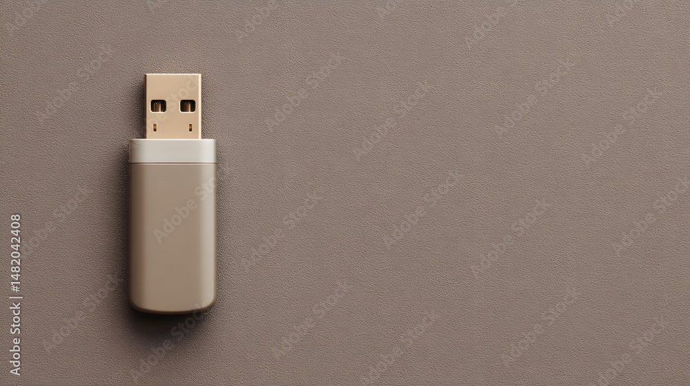 Aufkleber modern usb stick image on left with clean background for technology and storage