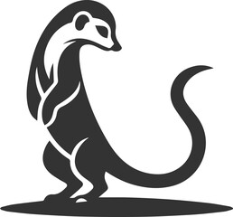 Cute animal meerkat vector isolated silhouette
