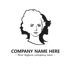 Head of queen logo company design vector illustration