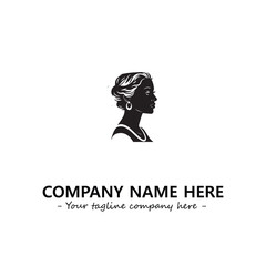 Head of queen logo company design vector illustration