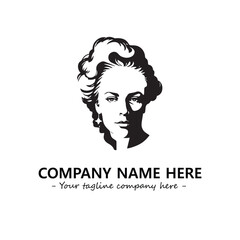 Head of queen logo company design vector illustration