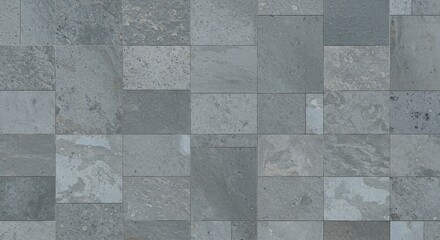 Grey Stone Tile Wall Texture Background