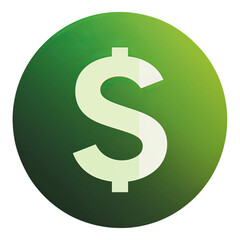 Obraz premium Simple dollar symbol design isolated on a transparent background