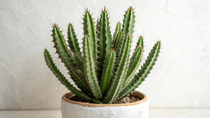 Herbal plant Hoodia gordonii or Hoodia on white or transparent background