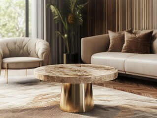 A bamboo and wood hybrid dining table, blending sustainable materials beautifully