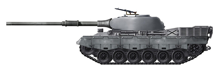 Gepard I Ausf.B (Alternative medium tank, based on a modified Leopard 1 hull, with a spherical turret and a 90mm gun) © Tikros