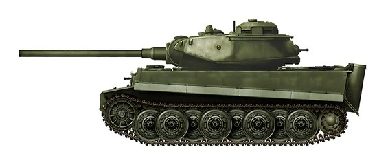 IS-I Tiger (An alternative hybrid tank, using the hull from the Tiger I tank and the turret with the 100mm D-10T gun, from the IS-I tank) © Tikros