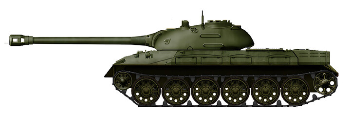 Obj-284 (Alternative IS-4 tank based on an extended chassis from the T-43 tank, with a 122mm gun) © Tikros