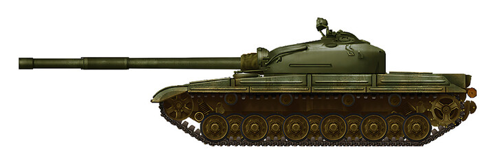 Obj-335 (Alternative T-64 tank on a staggered track chassis with a 115mm gun) © Tikros