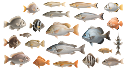 Diverse Collection of Fish Species A Visual Guide to Aquatic Life