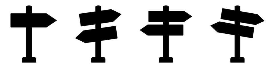 Signpost icon, direction icon isolated.