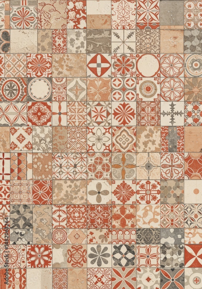 Poster intricate tile background pattern texture