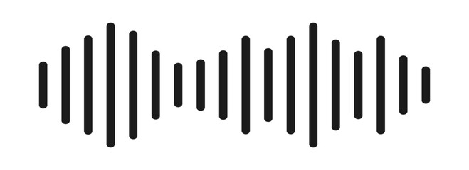 Music bar icon soundwave audio. Equalizer wave. Vector illustration