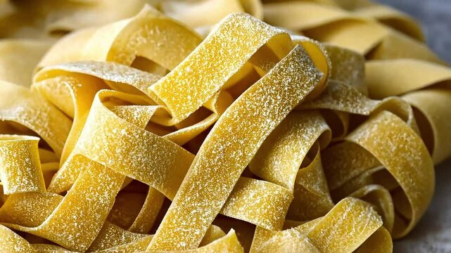 Pappardelle Pasta: A Close-Up of Golden Noodles