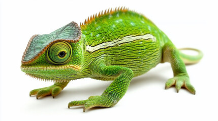 Fototapeta premium Green chameleon profile