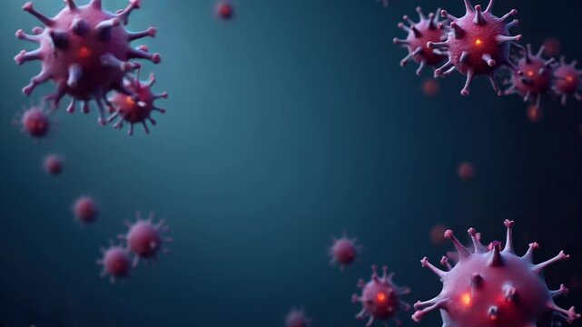 Visualization of virus particles showcasing their structure and characteristics in a scientific context