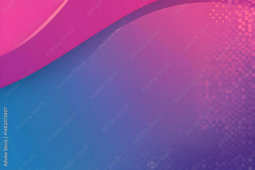 Poster abstract gradient background with pink and blue wave design and subtle sparkle effect, ideal for pre