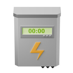 inverter device electricity power box tool 3d render icon illustration