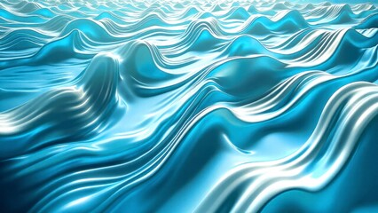Fototapeta premium Dynamic ocean waves seascape digital artwork calm environment aerial view water concept for visual impact