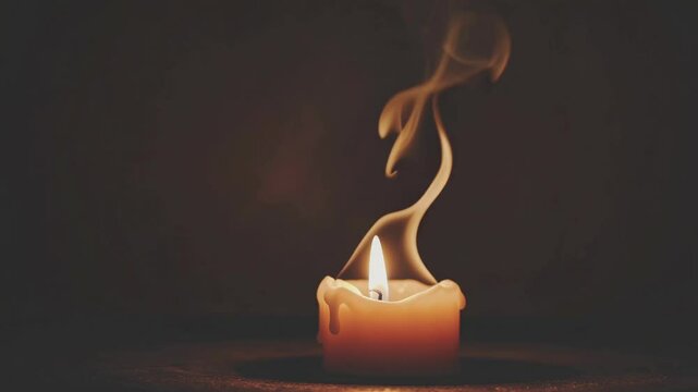 Cozy Candlelight Serenity in Darkness