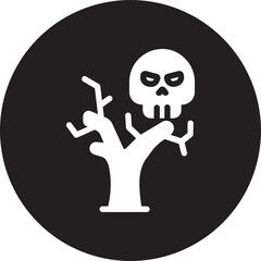 dead tree glyph icon