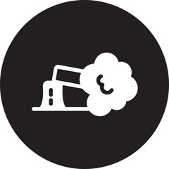 deforestation glyph icon