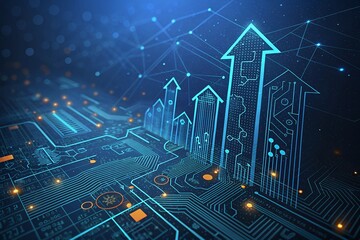 Futuristic Digital Growth Abstract Technology Background