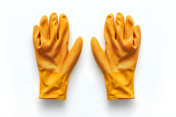 Yellow work gloves industrial safety protection