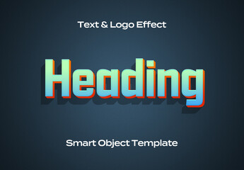 Modern Clean Text Logo Style Effect Mockup Logotype Template Shape