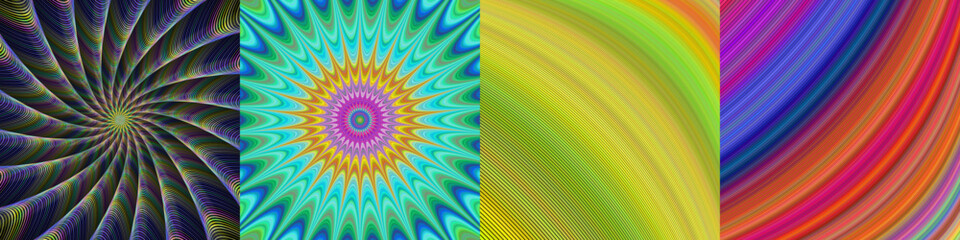 Abstract digital art background set