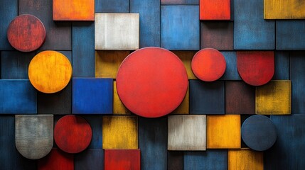 Colorful Geometric Pattern Wall