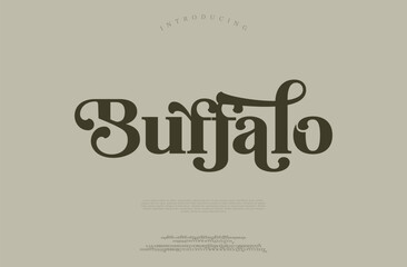 Buffalo elegant alphabet letters font and number. Classic Copper Lettering Minimal Fashion Designs. Typography fonts regular uppercase and lowercase. vector illustration