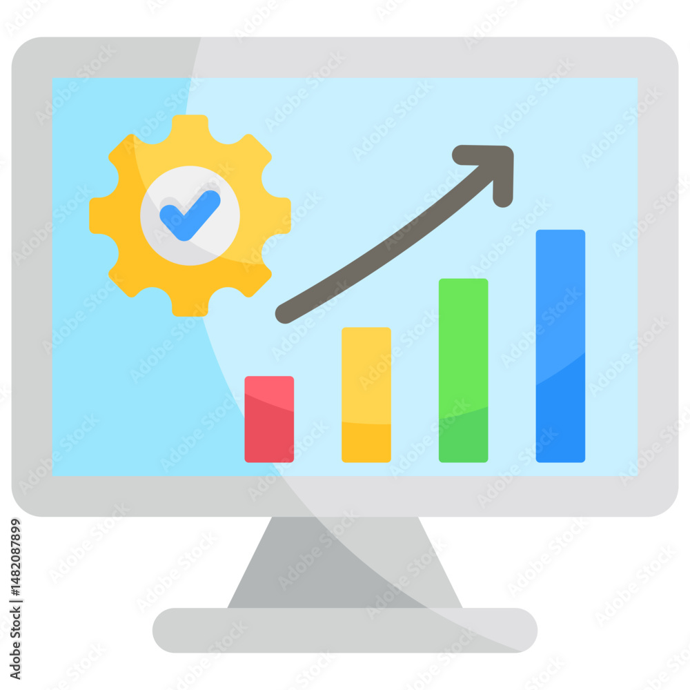 Poster data driven decision icon