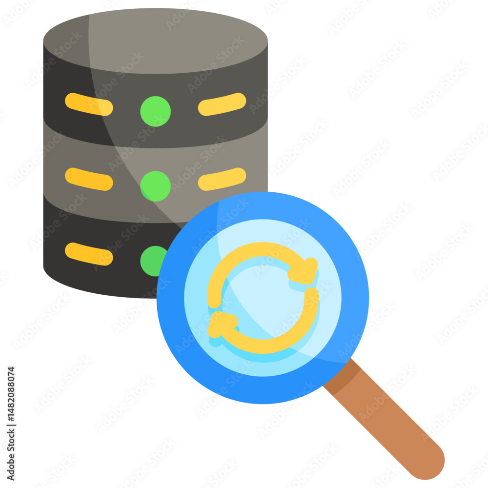 Poster data analytics process icon