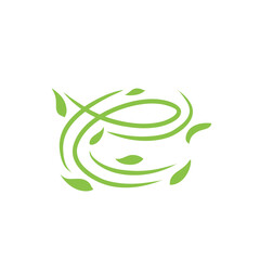Fototapeta premium green organic wind leaf