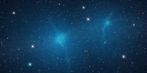 Fototapeta premium 8K Abstract Night Sky with glowing crystal stars, gradient from navy blue to cyan, dreamy sci-fi aesthetic