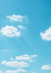 Photo Of A Bright Blue Sky With White Clouds