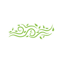 green organic wind leaf
