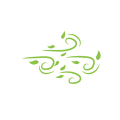 green organic wind leaf