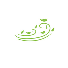 green organic wind leaf
