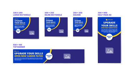 Web banner template for online course promotion