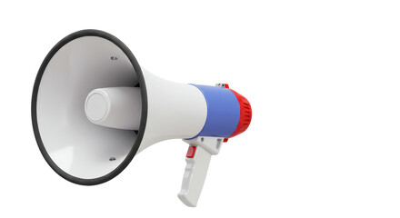 Megaphone Announcing Communication on Transparent Background