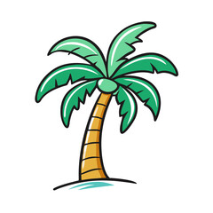 palm tree icon, palm tree vector illustration-simple illustration of palm tree, perfect for palm tree logos and icons