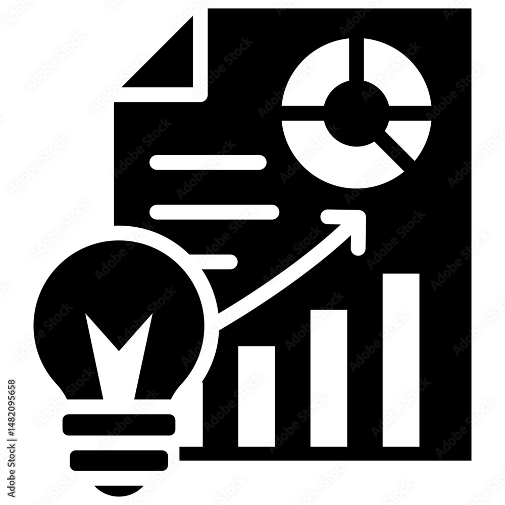Poster data driven insight icon