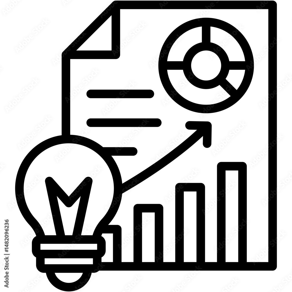 Poster data driven insight icon