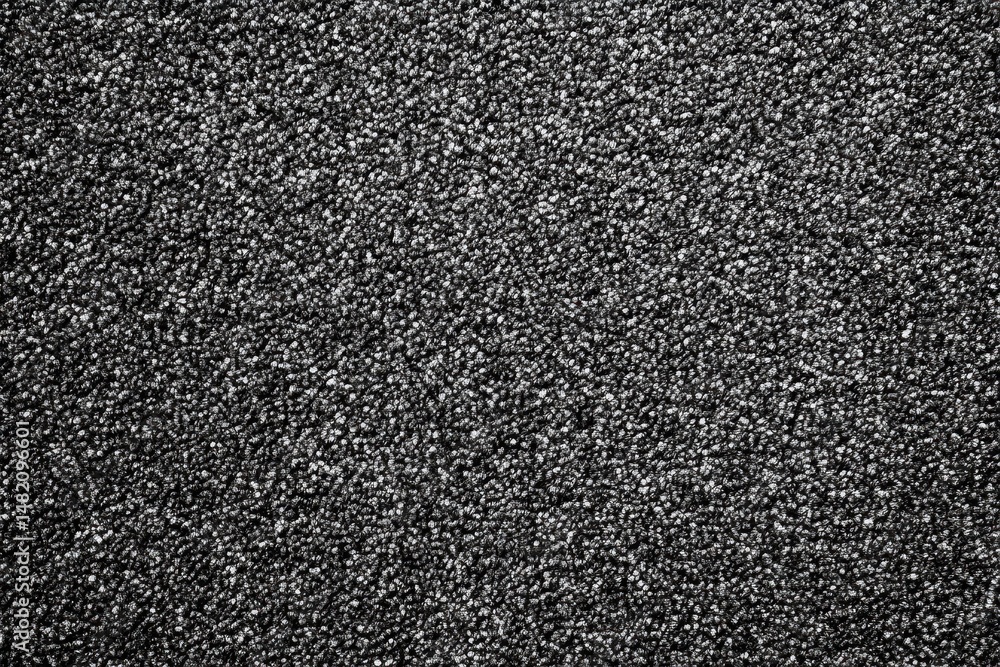 Aufkleber dark gray carpet texture, close-up shot from above angle in full frame. background for design elemen
