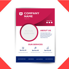 a4 flyer template, modern business flyer template, abstract business flyer and creative design, IT company flyer and editable vector template design